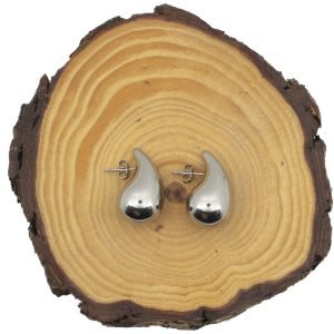 Aros Gota Pequeños plateados