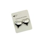 Aros Corazón Plateado