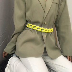 Cinturon amarillo plastic